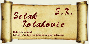 Selak Kolaković vizit kartica